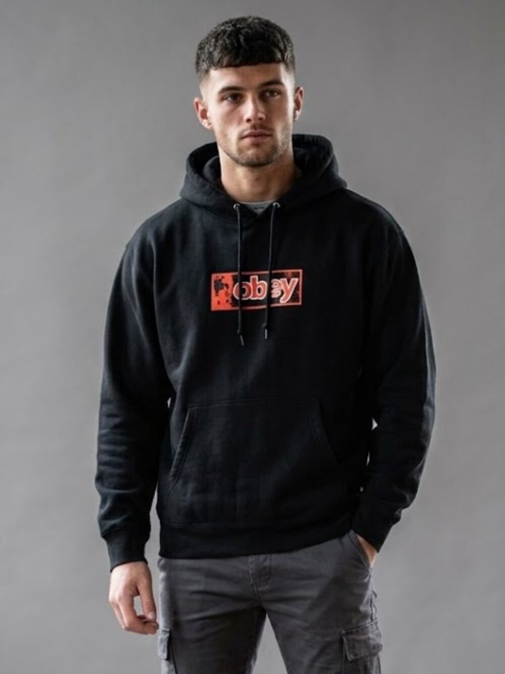 Obey Logo Hoodie Men’s Large